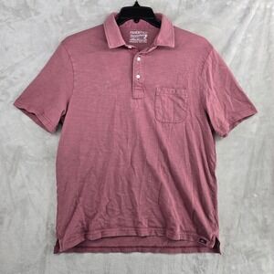 Faherty Sunwashed‎ Polo Shirt Mens Size L Organic Cotton Casual Top